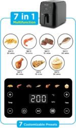 BLACK+DECKER Digital Air Fryer, 1700W, 8 Litres Family-Sized Capacity, 7 Preset Functions, Rapid Air Convection for Healthy Frying, Adjustable Temperature 80-200°C, Easy Clean, Black - SAF80-B5 Buy Online at Best Price in UAE - Amazon.ae - Image 12