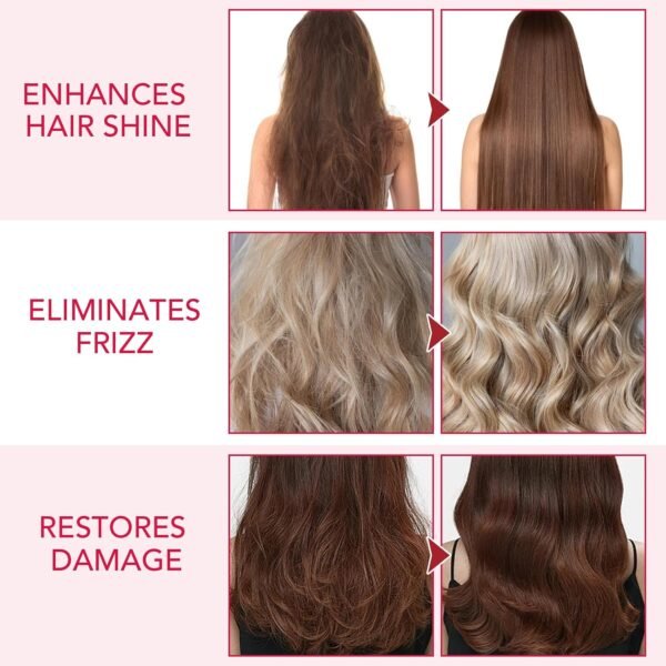 ⁦Hair Care Essential Oil, Single Pack Hair Oil, Repairing and Moisturizing Formula, No Need to Rinse Unisex, Capsules Make Hair Healthier Softer and More Shiny Capsules 40 (Red)⁩ - الصورة ⁦3⁩