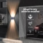 4 Pcs Outdoor Solar Wall Light, Up & Down LED Scones – Warm White LED Sconce, Waterproof Garden Patio Fence Light Buy Online at Best Price in UAE - Amazon.ae - Image 2