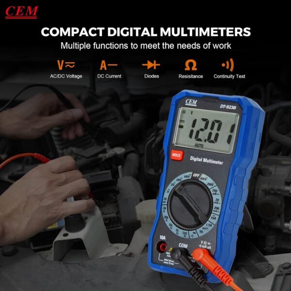 CEM Digital Multimeter TRMS 2000 Auto-ranging Counts,Multimeter featuring 0.5% DC and 0.8% Resistance measure accuracy,Voltage Tester for AC/DC Current Resistance Continuity Diode for Home Industrial Buy Online at Best Price in UAE - Amazon.ae - Image 13