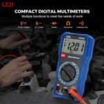 CEM Digital Multimeter TRMS 2000 Auto-ranging Counts,Multimeter featuring 0.5% DC and 0.8% Resistance measure accuracy,Voltage Tester for AC/DC Current Resistance Continuity Diode for Home Industrial Buy Online at Best Price in UAE - Amazon.ae - Image 4