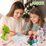 6Pcs Crochet Kit for Beginners, Crochet Animal Kits，Knitting Kit for Kids Adults with Step by Step Videos Tutorials, Knitting Kit for Kids Great Birthday Holiday Gift, DIY Keychain Pendants(Set -02)  Amazon.ae: Arts & Crafts - Image 2