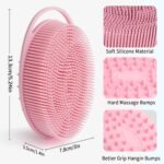 ⁦Eid Al Adha Mubarak Bath Silicon Scrubber 3 Pack Assorted Colors Black Pink Blue Premium Exfoliating Skin Cleansing Brush for Shower Spa Ramadan Islamic New Year Personal Care Supplies Buy Online at Best Price⁩ - الصورة ⁦2⁩