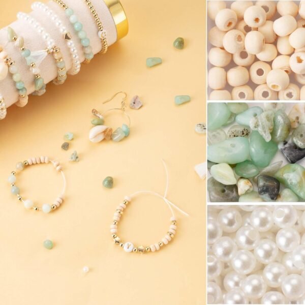 Bracelet Making Kit, Jewelry Making Supplies Kit, Jewellery Crafts Girls Craft Set, Natural Stone Beads for Irregular Natural Stone DIY Craft Bracelet Necklace Earrings for Adults and Kids  Amazon.ae: Arts & Crafts - Image 4