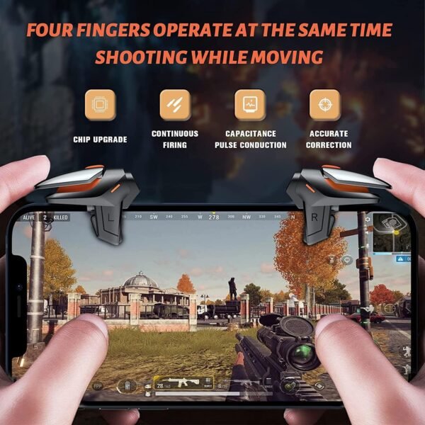 ELECDON Mobile Trigger, Game Controller Trigger, Mobile Game Accessories, Gamepad Sensitive Aim & Shoot, Mobile Game Controller for PUBG/Fortnite/Call of Duty Mobile Game, PUBG Triggers, One Pair: Buy Online at Best Price in UAE - Amazon.ae - Image 12