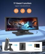 ⁦podofo 10.26 Touchscreen Portable Wireless Apple Carplay Car Stereo, Portable Car Screen Compatible with Bluetooth Hands-Free/GPS Navigation/Siri Assistant/Voice Control,7V-32V Suit for All Vehicles Buy Online at Best Price in UAE - Amazon.ae⁩ - الصورة ⁦7⁩