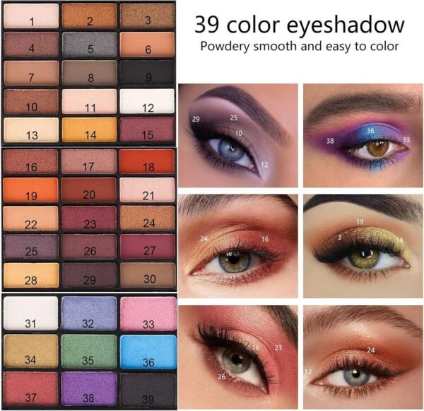 ⁦Miss Rose (331Y) - M 54 Colour All In One Gift Makeup Kit Set, Include Eyeshadow Facial Blusher Eyebrow Powder Face Concealer Eyeliner Pencil And A Mirror,Makeup For Women Full Kit(331Y)  Amazon.ae: Beauty⁩ - الصورة ⁦4⁩