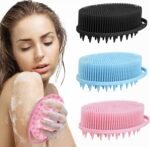 ⁦Eid Al Adha Mubarak Bath Silicon Scrubber 3 Pack Assorted Colors Black Pink Blue Premium Exfoliating Skin Cleansing Brush for Shower Spa Ramadan Islamic New Year Personal Care Supplies Buy Online at Best Price⁩ - الصورة ⁦7⁩