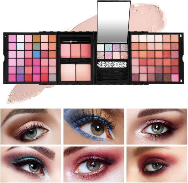 ⁦Miss Rose M 98 Color All In One Gift Makeup Kit Set, Include Eyeshadow Facial Blusher Eyebrow Powder Face Concealer Eyeliner Pencil And A Mirror,Makeup For Women Full Kit（379N)  Amazon.ae: Beauty⁩ - الصورة ⁦6⁩
