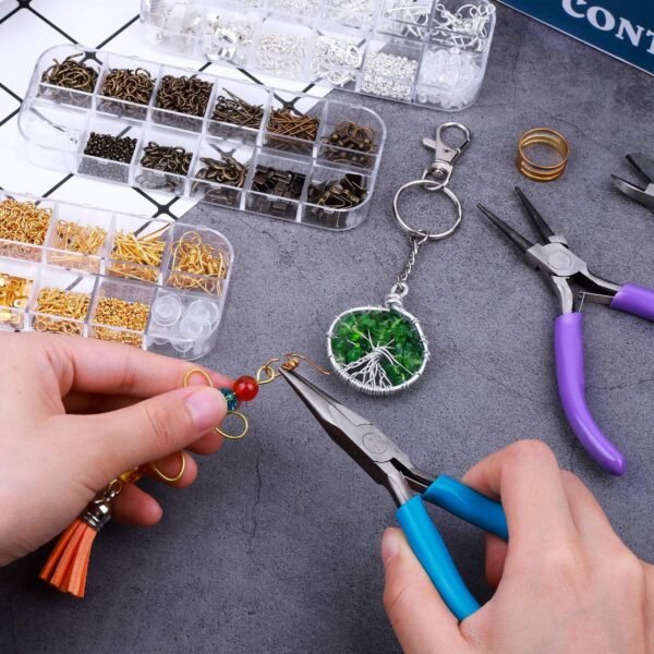 Jewelry Making Kit with Complete Jewelry Tools, Wire and Findings Set for DIY, Repair, Beading, Jewelry Making Tools for Beginners and Professionals permanent  Amazon.ae: Arts & Crafts - Image 8