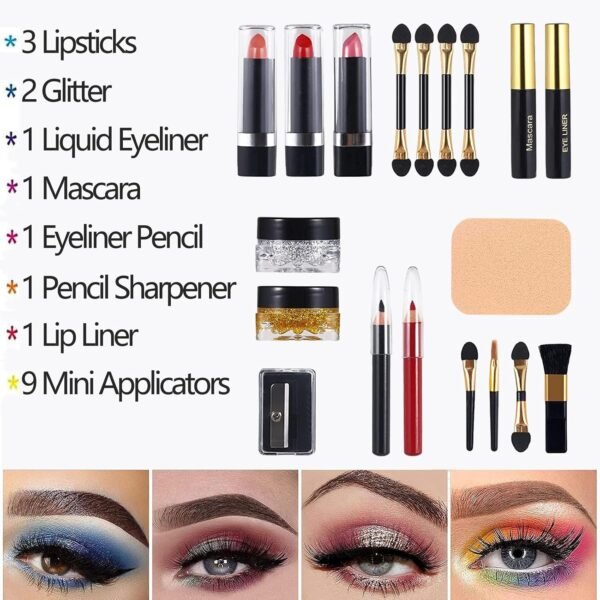 ⁦Miss Rose (331Y) - M 54 Colour All In One Gift Makeup Kit Set, Include Eyeshadow Facial Blusher Eyebrow Powder Face Concealer Eyeliner Pencil And A Mirror,Makeup For Women Full Kit(331Y)  Amazon.ae: Beauty⁩ - الصورة ⁦10⁩