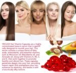 ⁦Hair Care Essential Oil, Single Pack Hair Oil, Repairing and Moisturizing Formula, No Need to Rinse Unisex, Capsules Make Hair Healthier Softer and More Shiny Capsules 40 (Red)⁩ - الصورة ⁦8⁩
