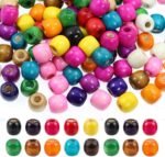 200Pcs Large Hole Wood Beads, BetterJonny Assorted Color Wooden Beads Hair Braid Beads 16x16-17mm for Macrame Rosary Bracelet Jewelry Craft Making Amazon.ae: Arts & Crafts