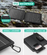 BLAVOR 10W Portable Solar Charger(5V/2A Max), Small Foldable Solar Panel with USB-C USB-A Outputs Compatible with Cell Phone Tablet, IPX4 Waterproof for Camping, Hiking, Backpacking Amazon.ae: Electronics - Image 12