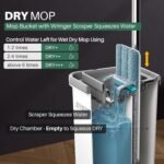 JOYMOOP - Flat Mop and Bucket with Spinner, with 3 Washable Microfiber Wipes - Wet & Dry Use, Floor Cleaning System  Amazon.ae: Industrial & Scientific - Image 12