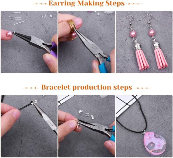 Jewelry Making Kit with Complete Jewelry Tools, Wire and Findings Set for DIY, Repair, Beading, Jewelry Making Tools for Beginners and Professionals permanent  Amazon.ae: Arts & Crafts - Image 6