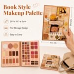 All-in-One Makeup Palette Cosmetic Set Eyeshadow Blush Highlighter Pressed Powder Brow Shades Book Style Multi Color Face Eye Kit for Daily Makeup  Amazon.ae: Beauty - Image 7