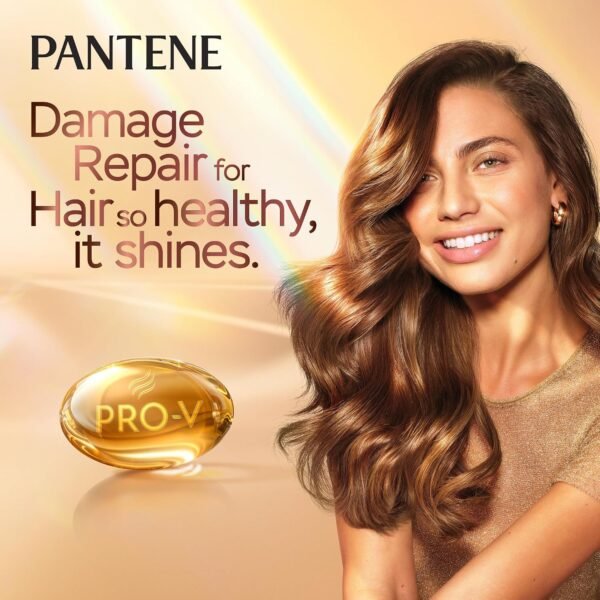 Pantene Pro-V Smooth & Silky Oil Replacement Leave-On Cream to Control Frizz - Repairs Damage & Nourishes Deeply with Vitamins B, C & E 275ml Buy Online at Best Price - Image 2