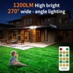 intelamp Solar Lights Outdoor with Remote Control, 2.7 Cable | Solar Sensor Lights with Dual Sensors 1200LM Waterproof Flood Lighting for Yard, Garage, Garden Buy Online at Best Price in UAE - Amazon.ae - Image 2