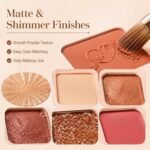 All-in-One Makeup Palette Cosmetic Set Eyeshadow Blush Highlighter Pressed Powder Brow Shades Book Style Multi Color Face Eye Kit for Daily Makeup  Amazon.ae: Beauty - Image 5