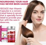 ⁦Hair Care Essential Oil, Single Pack Hair Oil, Repairing and Moisturizing Formula, No Need to Rinse Unisex, Capsules Make Hair Healthier Softer and More Shiny Capsules 40 (Red)⁩ - الصورة ⁦4⁩