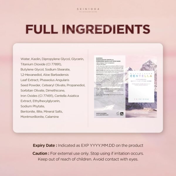 SKIN1004 Madagascar Centella Poremizing Quick Clay Stick Mask 27g - Image 9