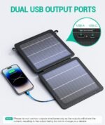 BLAVOR 10W Portable Solar Charger(5V/2A Max), Small Foldable Solar Panel with USB-C USB-A Outputs Compatible with Cell Phone Tablet, IPX4 Waterproof for Camping, Hiking, Backpacking Amazon.ae: Electronics - Image 3