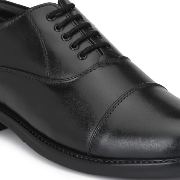 Burwood Men BWD 240 Black Leather Formal Shoes-9 UK (43 EU) (BW - Image 18