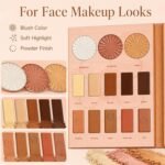 All-in-One Makeup Palette Cosmetic Set Eyeshadow Blush Highlighter Pressed Powder Brow Shades Book Style Multi Color Face Eye Kit for Daily Makeup  Amazon.ae: Beauty - Image 11