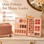 All-in-One Makeup Palette Cosmetic Set Eyeshadow Blush Highlighter Pressed Powder Brow Shades Book Style Multi Color Face Eye Kit for Daily Makeup  Amazon.ae: Beauty - Image 6
