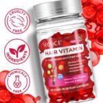 ⁦Hair Care Essential Oil, Single Pack Hair Oil, Repairing and Moisturizing Formula, No Need to Rinse Unisex, Capsules Make Hair Healthier Softer and More Shiny Capsules 40 (Red)⁩ - الصورة ⁦6⁩