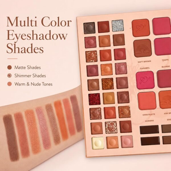 All-in-One Makeup Palette Cosmetic Set Eyeshadow Blush Highlighter Pressed Powder Brow Shades Book Style Multi Color Face Eye Kit for Daily Makeup  Amazon.ae: Beauty - Image 10