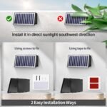 4 Pcs Outdoor Solar Wall Light, Up & Down LED Scones – Warm White LED Sconce, Waterproof Garden Patio Fence Light Buy Online at Best Price in UAE - Amazon.ae - Image 16