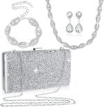 SYOSI Rhinestone Clutch Purse and 4-Piece Jewelry Set for Women | Elegant Sparkling Evening Accessories for Weddings, Bridal Events, Proms, and Formal Parties (188 characters) Buy Online at Best Price in UAE - Amazon.ae - Image 8