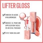 ⁦Maybelline New York Lifter Gloss, Hydrating Lip Gloss with Hyaluronic Acid, 5.4 ml, Shade 003 Moon : Amazon.ae: Beauty⁩ - الصورة ⁦4⁩