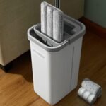 JOYMOOP - Flat Mop and Bucket with Spinner, with 3 Washable Microfiber Wipes - Wet & Dry Use, Floor Cleaning System  Amazon.ae: Industrial & Scientific - Image 10