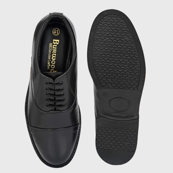 Burwood Men BWD 240 Black Leather Formal Shoes-9 UK (43 EU) (BW - Image 17
