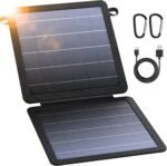 BLAVOR 10W Portable Solar Charger(5V/2A Max), Small Foldable Solar Panel with USB-C USB-A Outputs Compatible with Cell Phone Tablet, IPX4 Waterproof for Camping, Hiking, Backpacking Amazon.ae: Electronics
