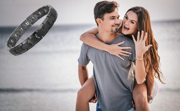 PUJANE Magnetic Hematite jewelry Bracelets for Men Women (Black) | 316L Stainless Steel, Power Balance Energy Magnets Stones, Gift, Adjustment Tool - Image 8